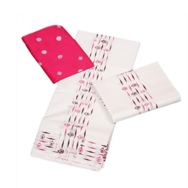 Pure Cotton Kerala  Set Mundu (Mundum Neriyathum)