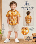 Mustard Yellow Floral Printed Cotton Shirt