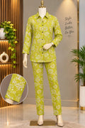Lime Green Floral Cotton Co-Ord Set