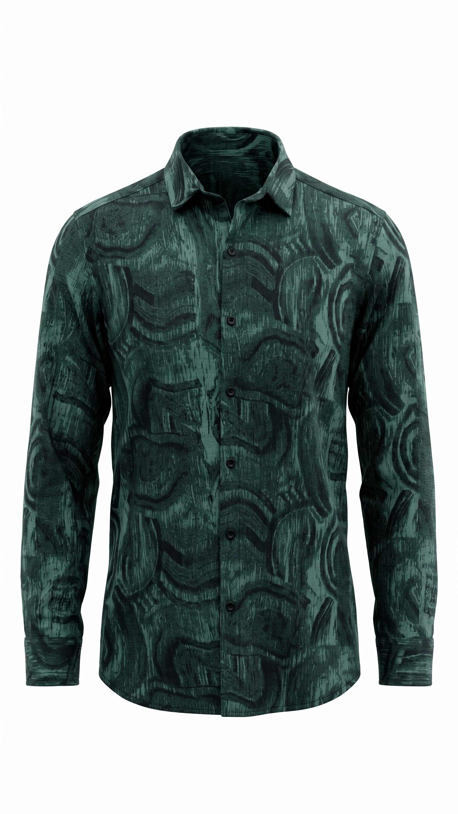 Forest Brushstroke Button-Down