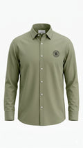 Sage Green Solid Full Sleeve Casual Shirt