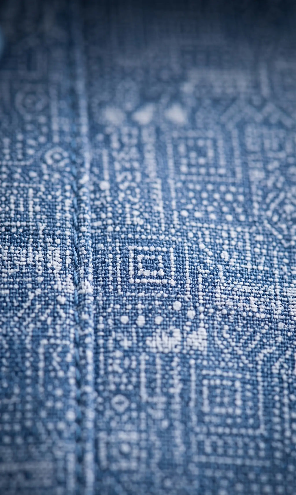 Sky Blue Geometric Print Full Sleeve Shirt