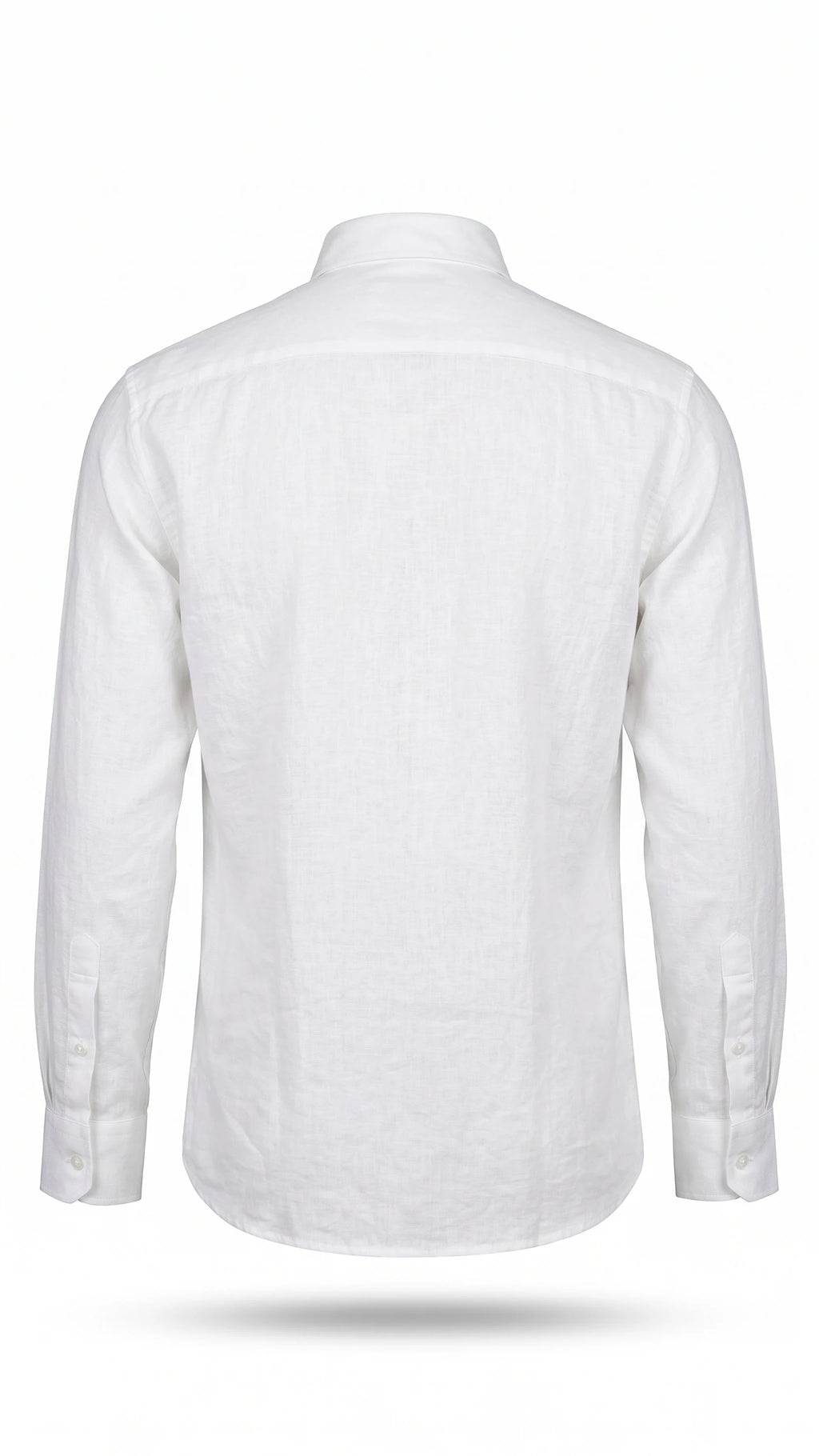 Classic White Solid Full Sleeve Linen Blend Shirt