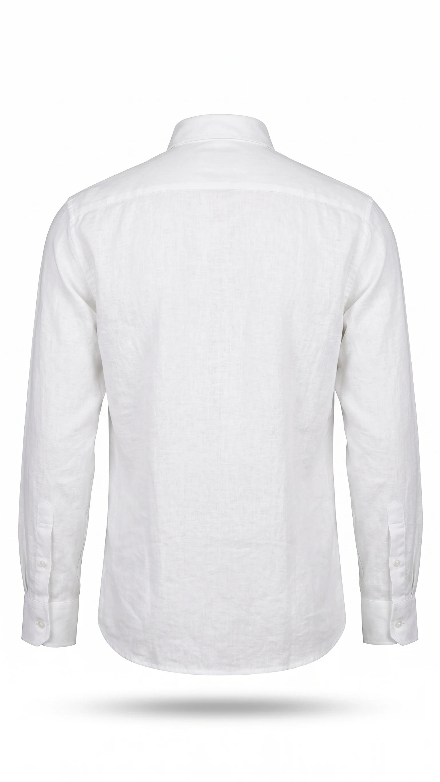 Classic White Solid Full Sleeve Linen Blend Shirt