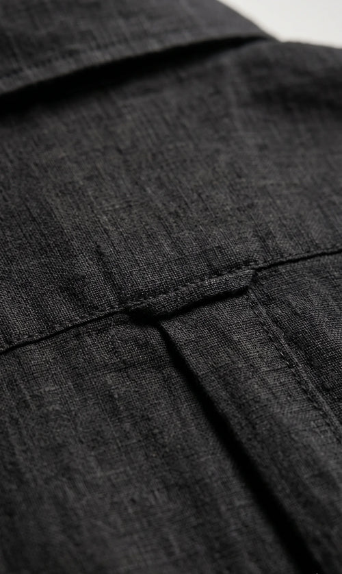 Classic Black Textured Full Sleeve Shirt