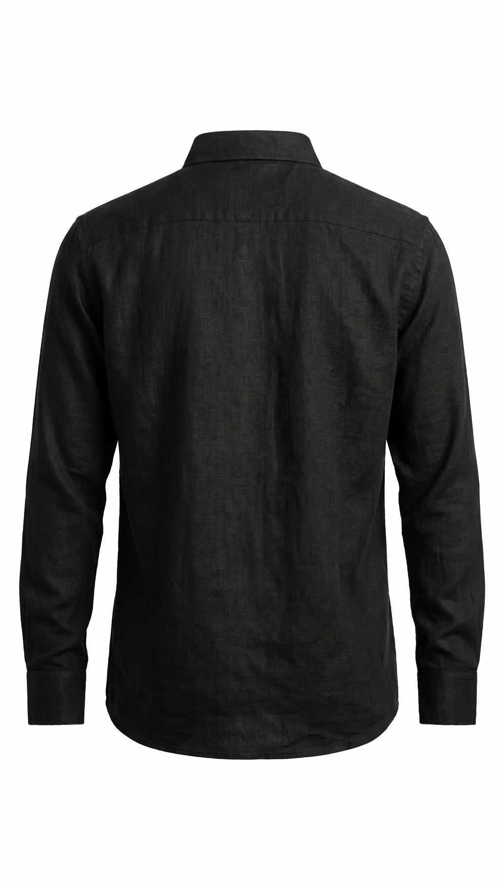 Classic Black Textured Full Sleeve Shirt