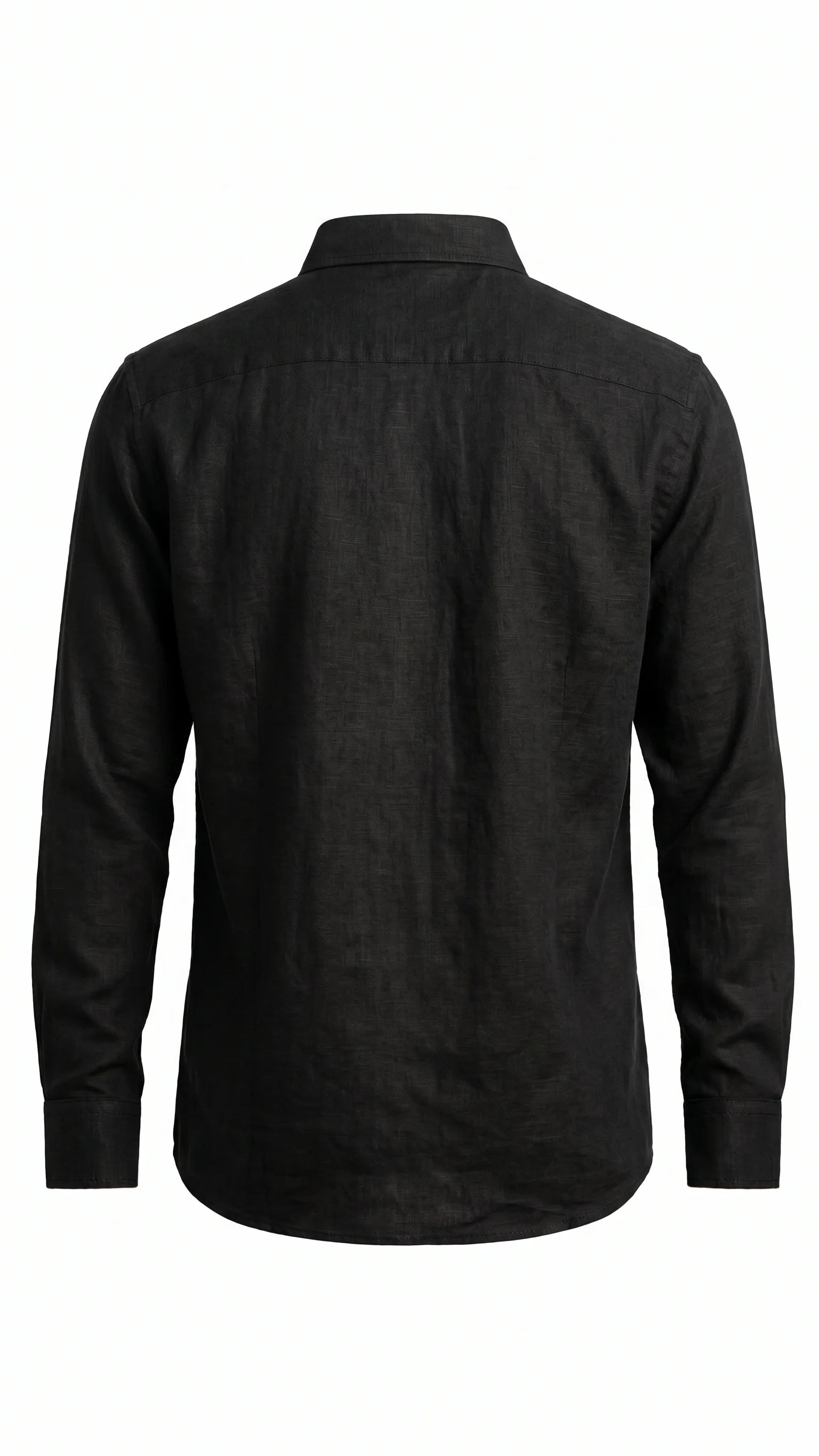 Classic Black Textured Full Sleeve Shirt
