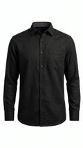 Classic Black Textured Full Sleeve Shirt