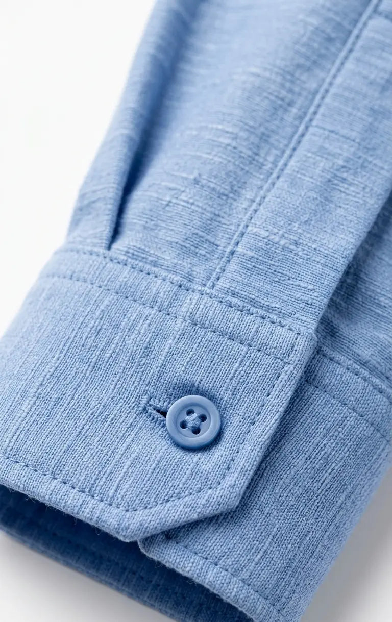 light blue button-down shirt