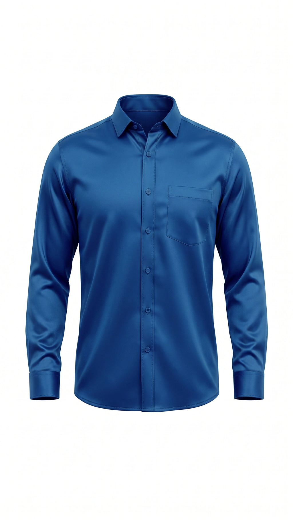 Royal Blue Premium Satin Finish Full Sleeve Shirt