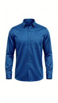 Royal Blue Premium Satin Finish Full Sleeve Shirt