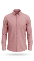 Men's Dusty Pink Textured Full Sleeve Button-Down Shirt