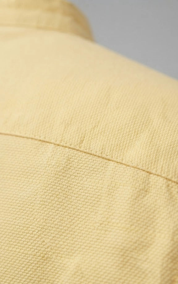 Oxford Weave Mandarin Collar Shirt