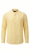 Oxford Weave Mandarin Collar Shirt