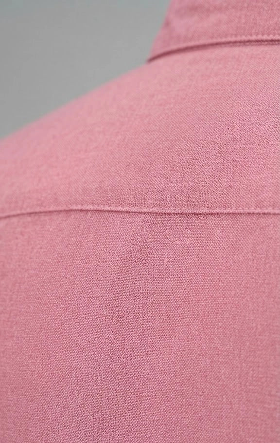 Rose Pink Mandarin Collar Shirt