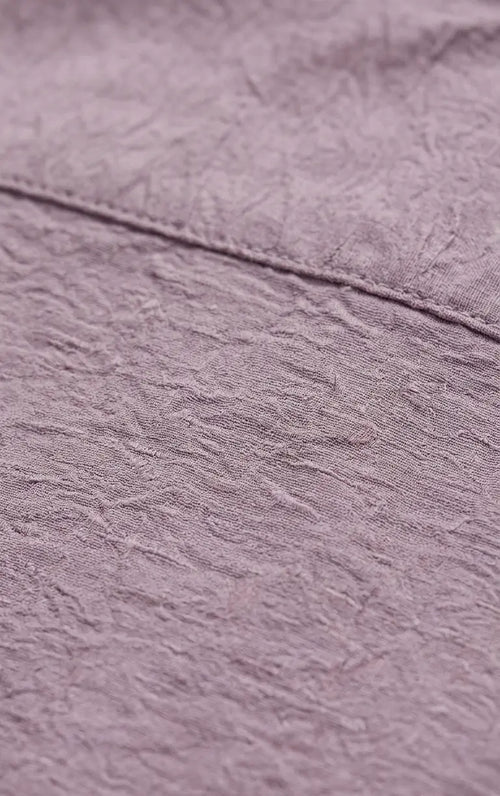 Dusty Lavender Textured Full Sleeve Button-Down Shirt for Men
