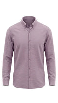 Dusty Lavender Textured Full Sleeve Button-Down Shirt for Men