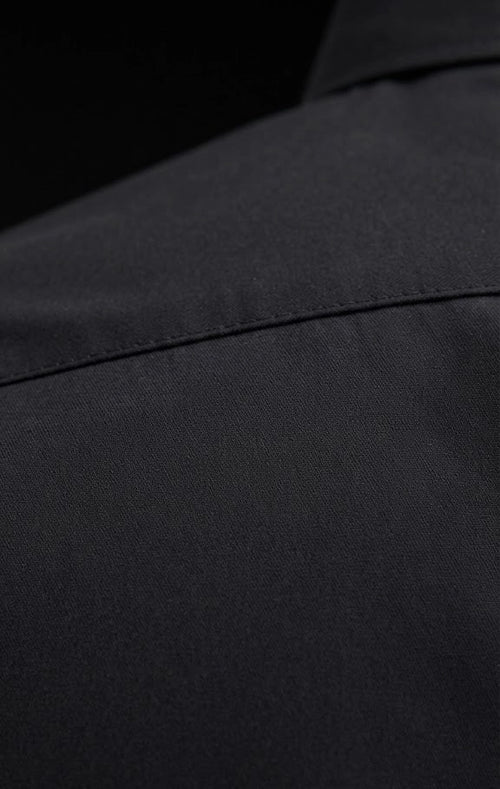 Black Pleated Front Formal Shirt