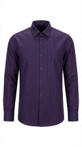 Deep Purple Textured Formal Shirt