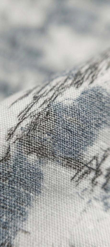 White Abstract Print Casual Shirt