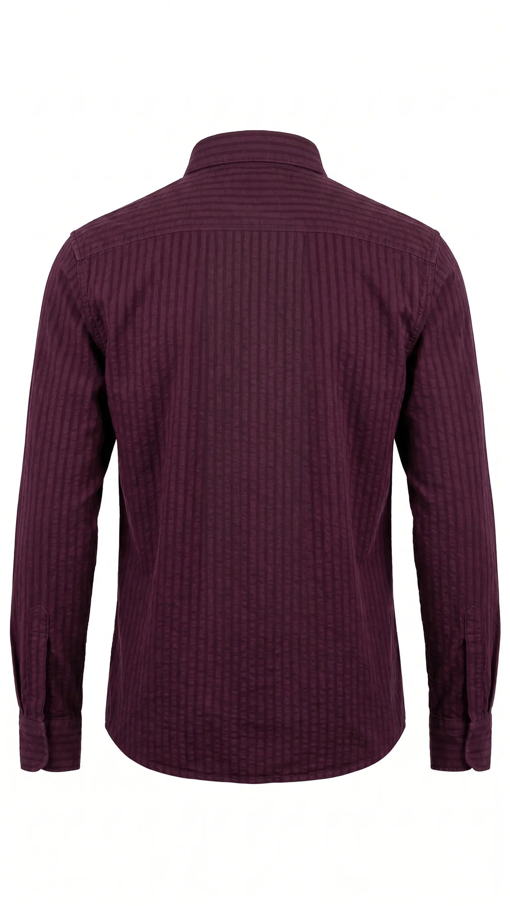 Men's Maroon Textured Full Sleeve Casual Shirt