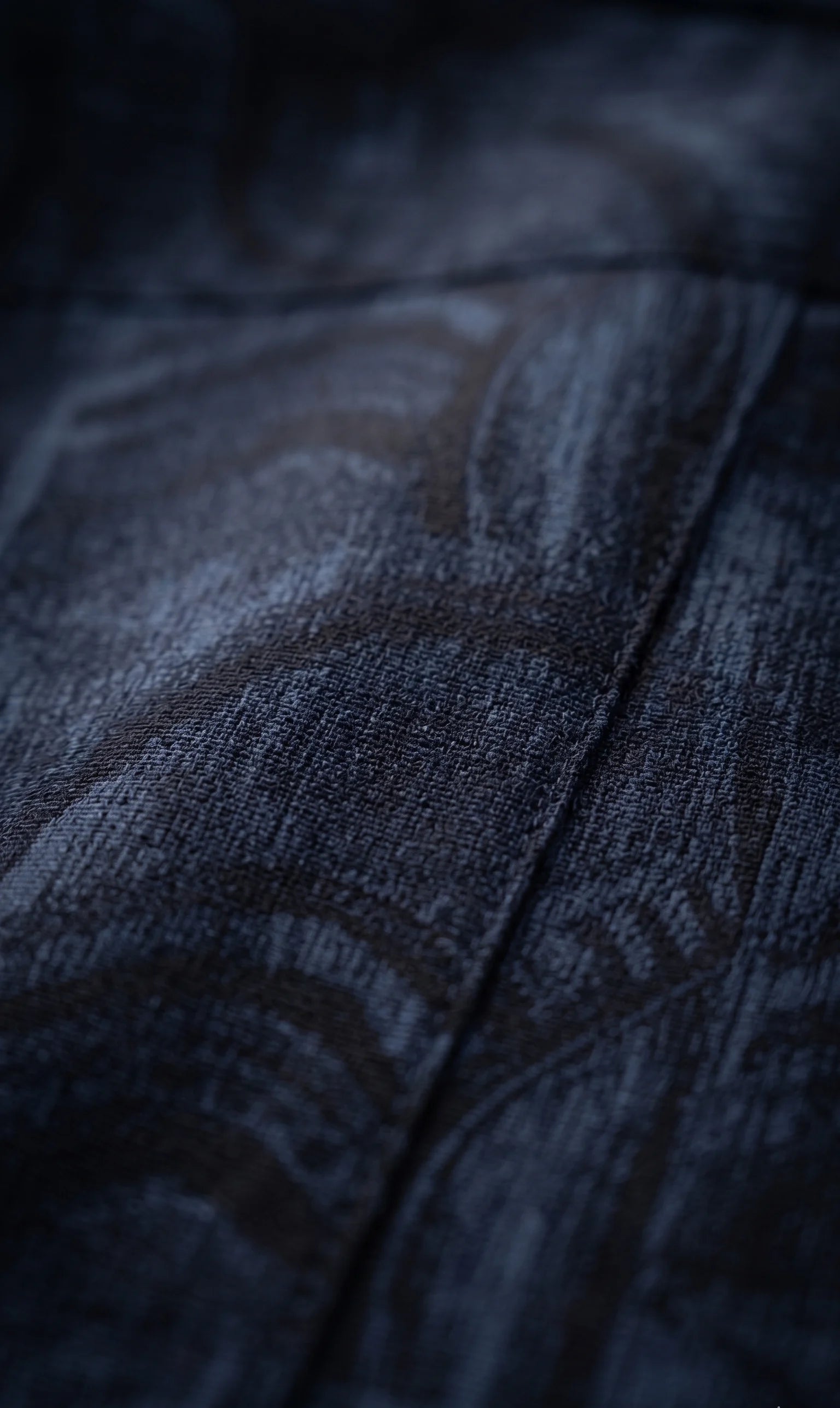 Navy Blue Abstract Print Full Sleeve Shirt