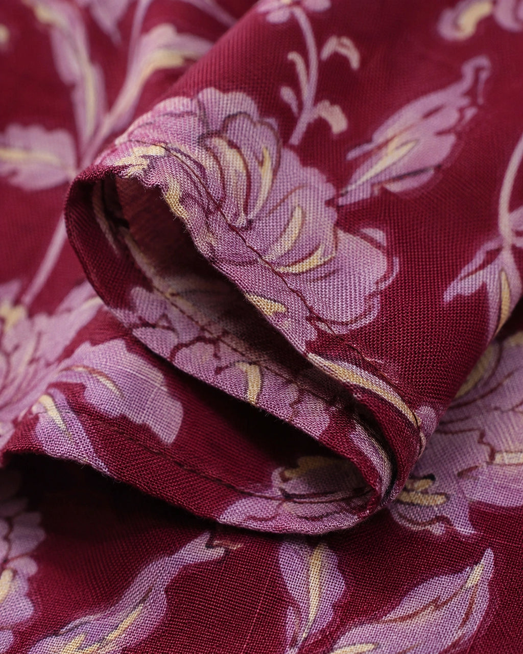 Women's Maroon Floral Print Straight Kurta