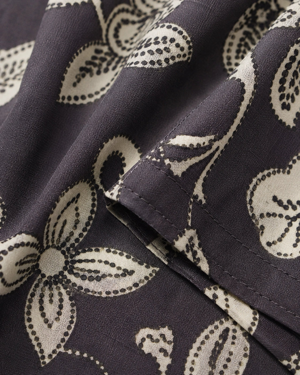 Charcoal Grey Floral Printed Straight Kurta for Women