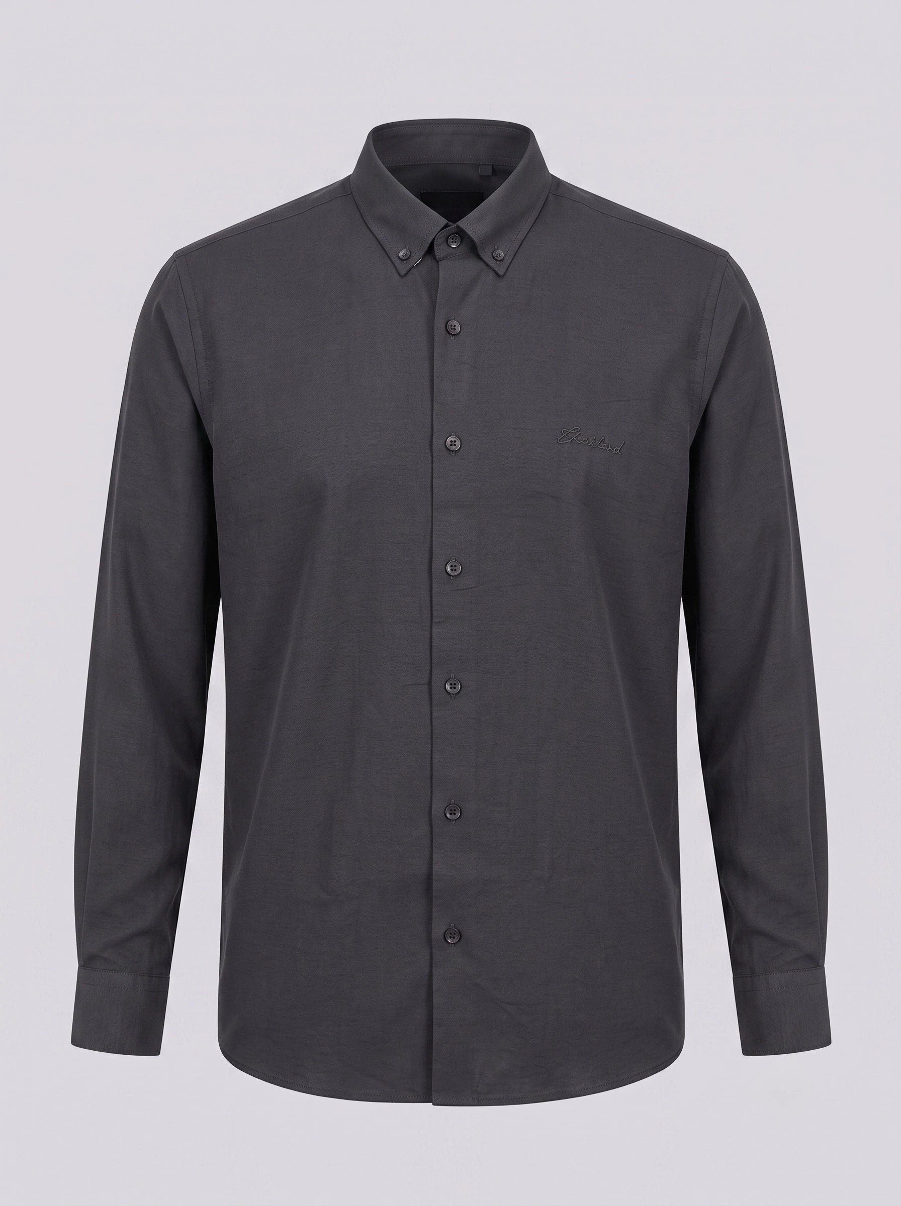 Men's Charcoal Grey Casual Shirt – Full Sleeves