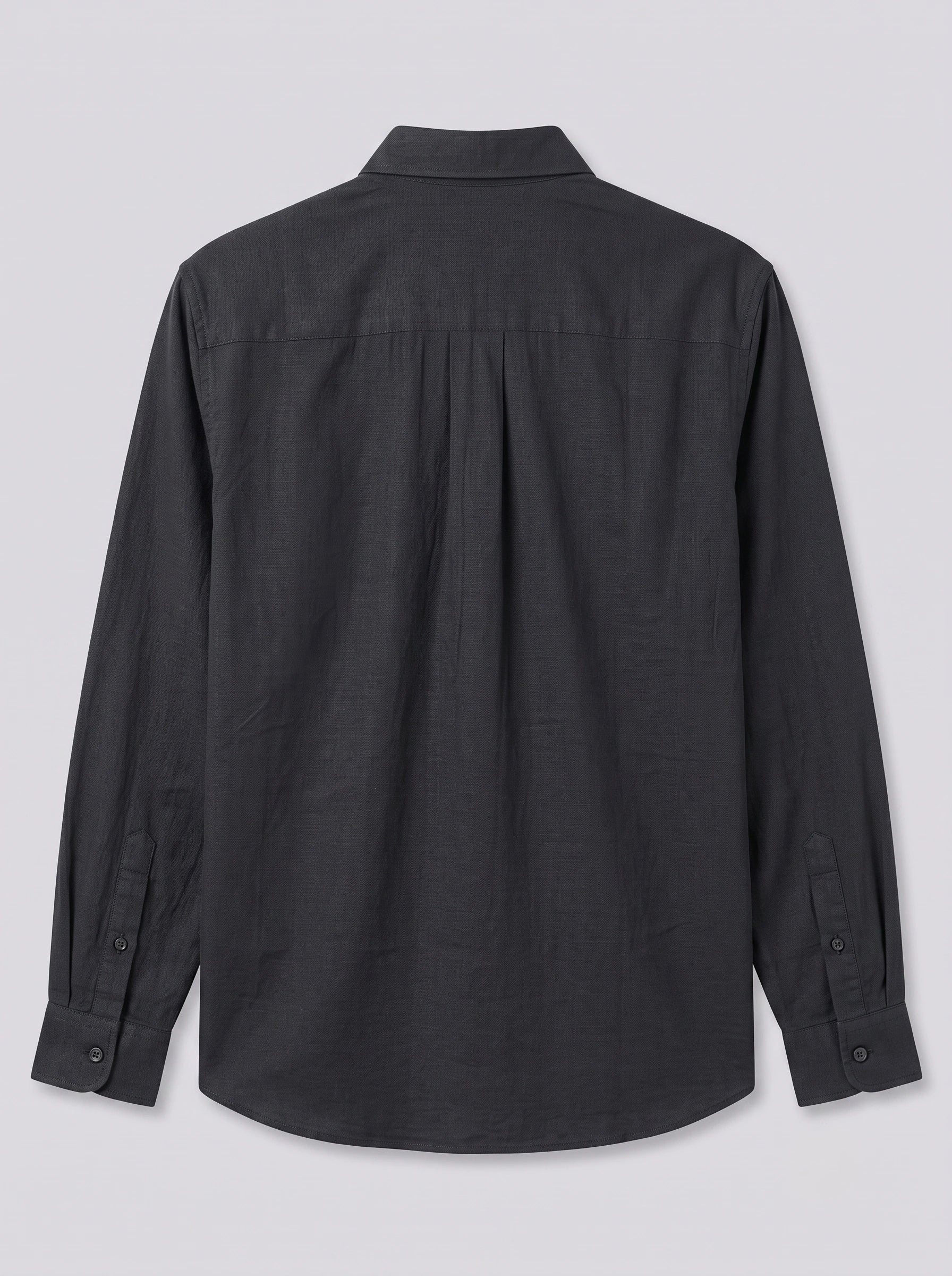Men's Charcoal Grey Casual Shirt – Full Sleeves