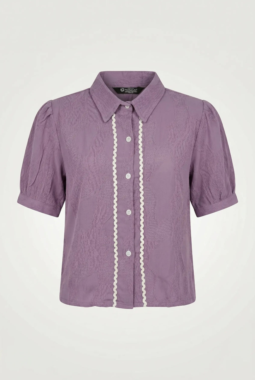 Charming Mauve Rick-Rack Short Top