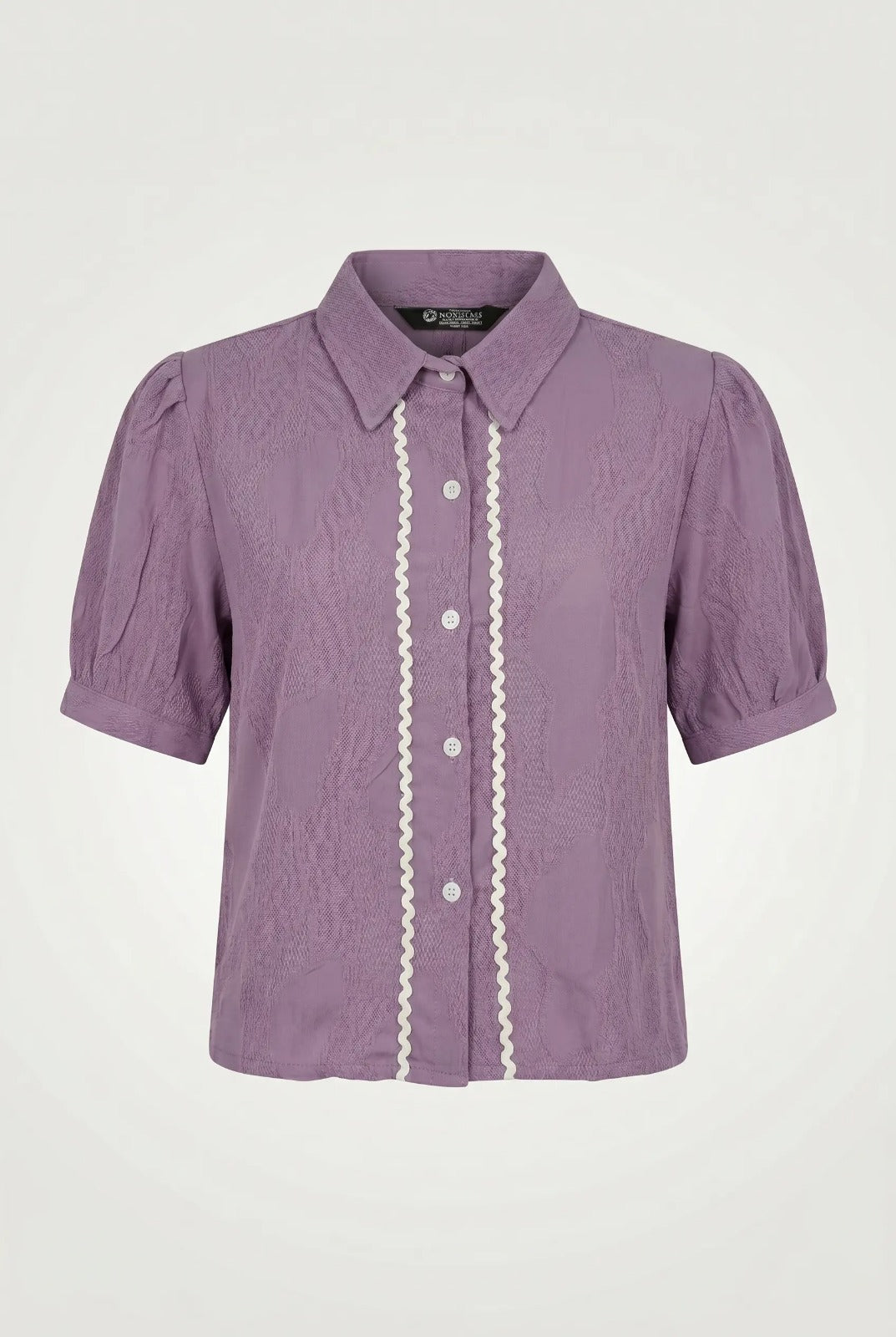Charming Mauve Rick-Rack Short Top