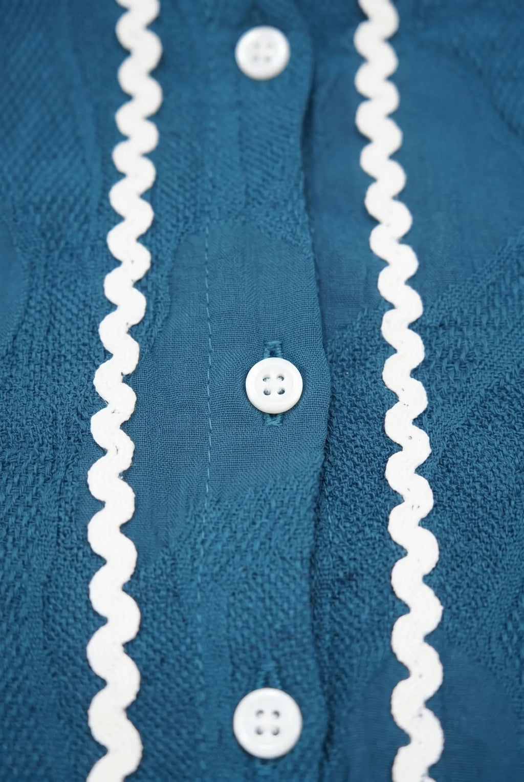 Chic Teal Rick-Rack Short Top