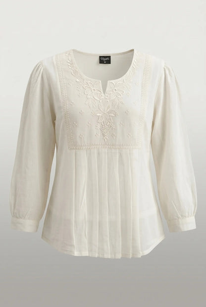 Elegant Embroidered Short Top