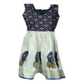 Blue Kasavu Frock