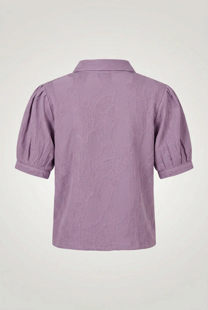 Charming Mauve Rick-Rack Short Top