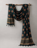 Green Ajakh Mirror Work Dupatta