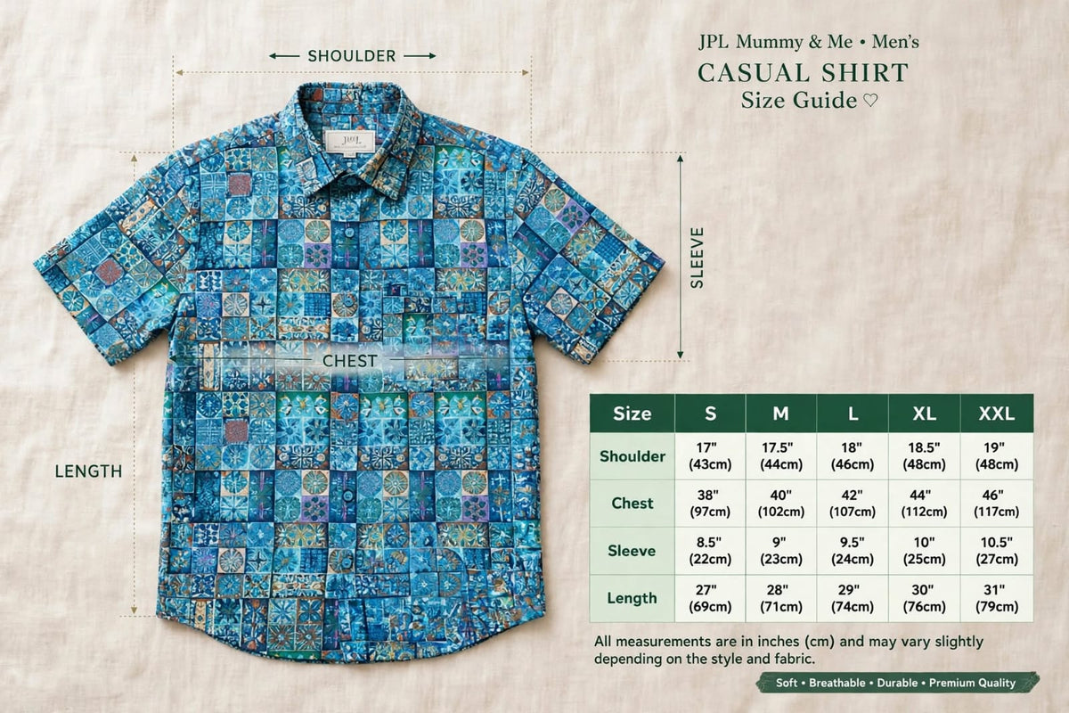 Blue Tile Mosaic / Azure Portuguese Tile Print Casual Shirt