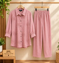 Women’s Embroidered Shirt & Pant Co-ord Set