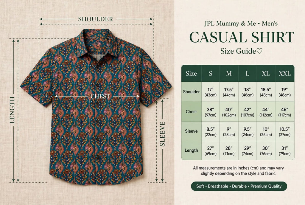 JPL Majili - Men's Teal Heritage Batik Printed Premium Cotton Casual Shirt