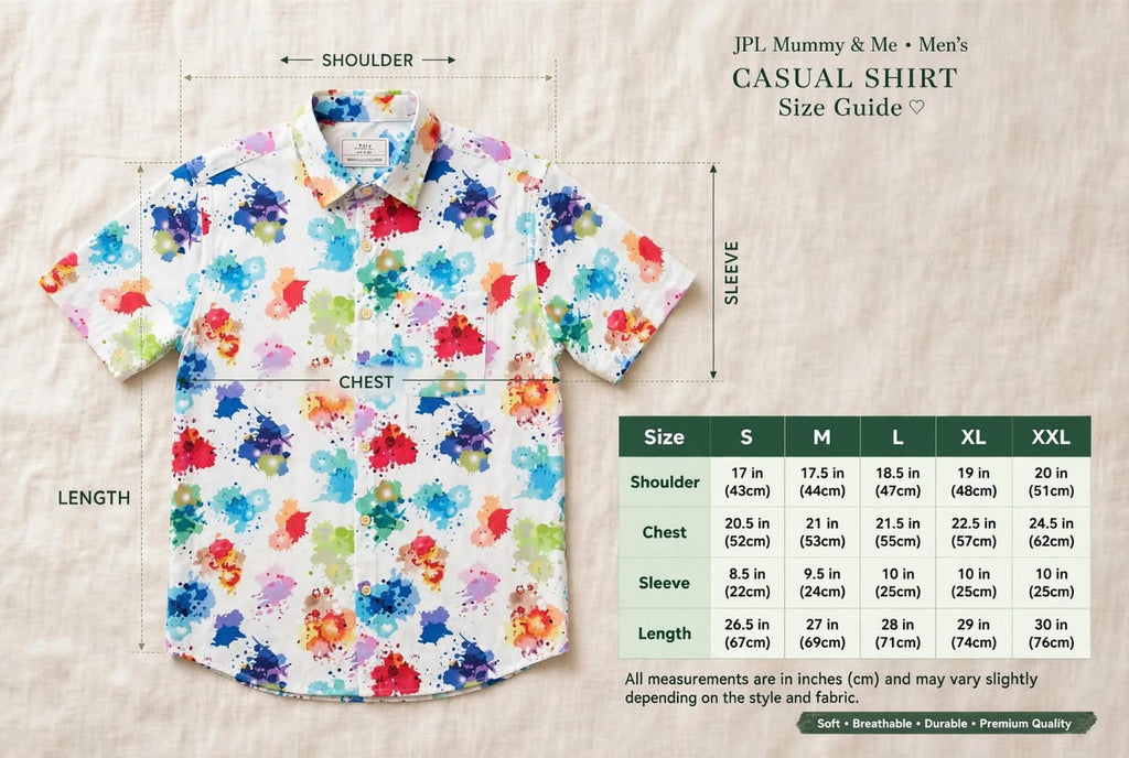 Rainbow Splash Premium Cotton Casual Shirt